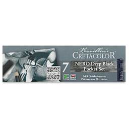 Cretacolor Nero Deep Black Pencils and Set - Top view of package
