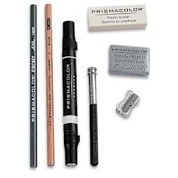 Prismacolor Colored Pencil Accessory Set - Components of set shown arranged vertically