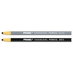 Prang Wrap Charcoal Pencils - Set of 2, laid out
