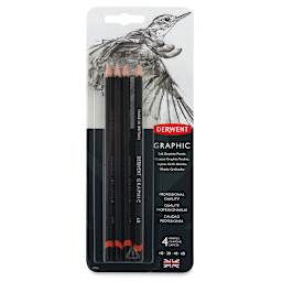 Derwent Graphic Pencils - Soft Set of 4 (Outside of Package)