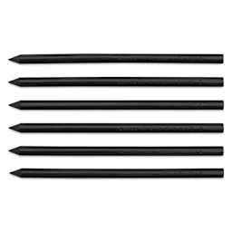 Cretacolor Lead - Nero No. 2, Pkg of 6, laid out