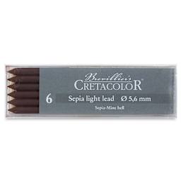 Cretacolor Leads - Set of 6 Sepia Chalk leads shown in package