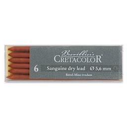 Cretacolor Leads - Set of 6 Sanguine Chalk leads shown in package