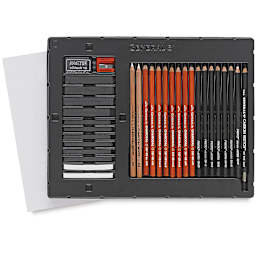General’s Charcoal Drawing Collection Kit - Set of 33, contents