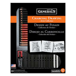 General’s Charcoal Drawing Collection Kit - Set of 33