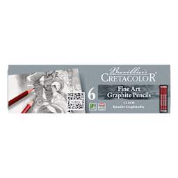 Cretacolor Fine Art Graphite Pencils Tin Set of 6