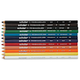 Prismacolor Scholar Art Pencil Set - Assorted Colors, Set of 12 (set contents)