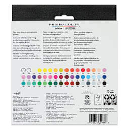 Prismacolor Scholar Colored Pencils - Set of 48, Assorted Colors, back of packaging