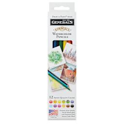 General's Kimberly Watercolor Pencil Set - Assorted Colors, Set of 12 (front of package)