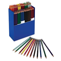 Kimberly Watercolor Pencils and Sets - Open Class Pack of 144 pc with 1 each color shown in fan