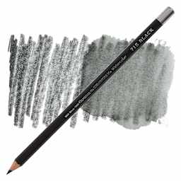 General's Kimberly Watercolor Pencil - Black pencil and swatch