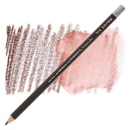General's Kimberly Watercolor Pencil - Brown pencil and swatch