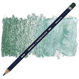 Derwent Watercolor Pencil - Bottle Green pencil and swatch