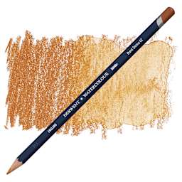 Derwent Watercolor Pencil - Burnt Sienna pencil and swatch