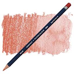 Derwent Watercolor Pencil - Deep Vermilion pencil and swatch