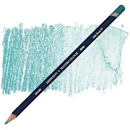 Derwent Watercolor Pencil - Jade Green pencil and swatch