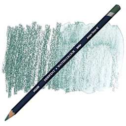 Derwent Watercolor Pencil - Juniper Green pencil and swatch