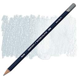 Derwent Watercolor Pencil - Silver Gray pencil and swatch