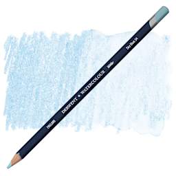 Derwent Watercolor Pencil - Sky Blue pencil and swatch