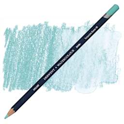 Derwent Watercolor Pencil - Turquoise Green pencil and swatch