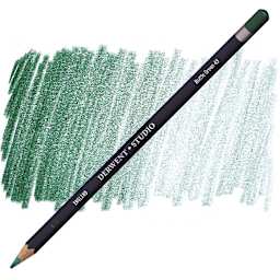 Derwent Studio Colored Pencil - Bottle Green pencil and swatch