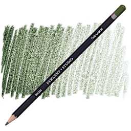 Derwent Studio Colored Pencil - Cedar Green pencil and swatch