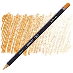 Derwent Studio Colored Pencil - Deep Chrome pencil and swatch