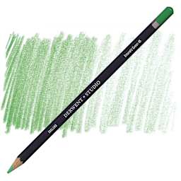 Derwent Studio Colored Pencil - Emerald Green pencil and swatch