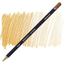 Derwent Studio Colored Pencil - Golden Brown pencil and swatch