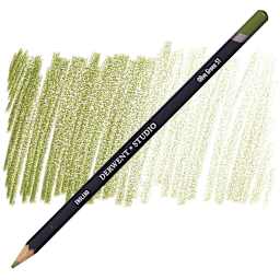 Derwent Studio Colored Pencil - Olive Green pencil and swatch