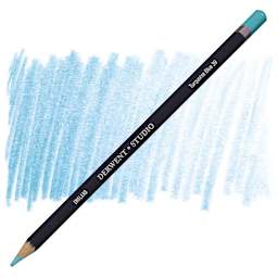 Derwent Studio Colored Pencil - Turquoise Blue pencil and swatch