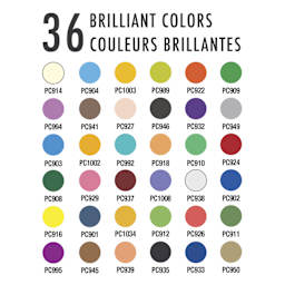 Prismacolor Premier Colored Pencils - Set of 36, Assorted Colors - color chart