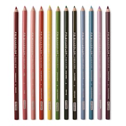 Prismacolor Premier Colored Pencils - Set of 12, Botanical Colors, pencils laid out