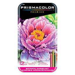 Prismacolor Premier Colored Pencils - Set of 12, Botanical Colors, front of the packaging