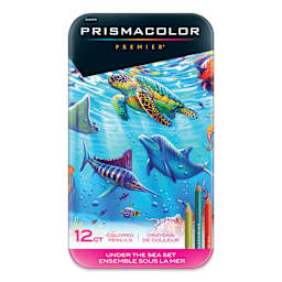 Prismacolor Premier Colored Pencils - Set of 12, Under the Sea Colors, front of the packaging