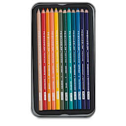 Prismacolor Premier Colored Pencils - Set of 12, Landscape Colors, pencils inside of tray
