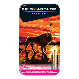 Prismacolor Premier Colored Pencils - Set of 24, Highlighting and Shading, front of the packaging