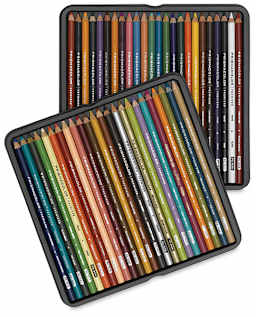 Prismacolor Premier Colored Pencils - Set of 48, Assorted Colors, pencils inside tray