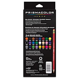 Prismacolor Col-Erase Pencil Set - Set of 24, Assorted Colors back of package
