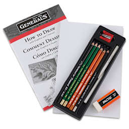 General's Drawing Pencil Set No. 30 - Components of Set shown in stack