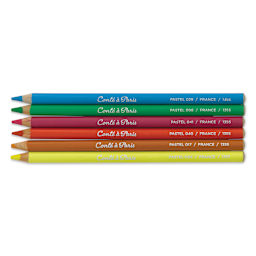 Conté à Paris Pastel Pencils - Set of 6, Assorted Colors, set contents