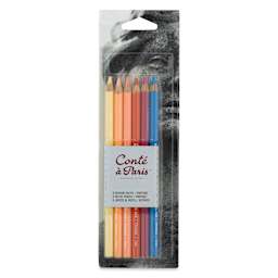 Conté à Paris Pastel Pencils - Set of 6, Portrait Colors, front of packaging