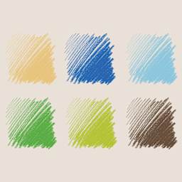 Conté à Paris Pastel Pencils - Set of 6, Landscape Colors swatches
