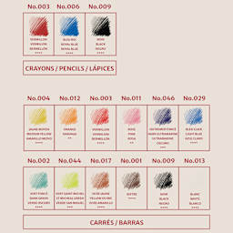 Conté à Paris Colour Pastel Studio Set - Set of 18, swatches