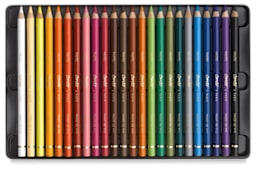 Conté à Paris Pastel Pencil Set - Set of 24, Assorted Colors, Tin contents