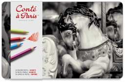 Conté à Paris Pastel Pencil Set - Set of 24, Assorted Colors, Tin, front of packaging