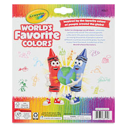 Crayola Colored Pencils - World's Favorite Colors, Set of 50, back of packaging