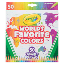 Crayola Colored Pencils - World's Favorite Colors, Set of 50, front of packaging