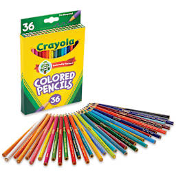 Crayola Colored Pencils - Assorted Colors, Set of 36 (set contents and package)