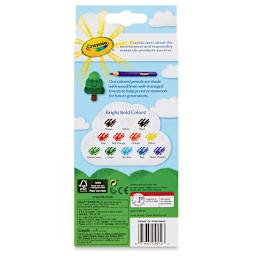 Crayola Colored Pencils - Assorted Colors, Set of 12 (back of package)
